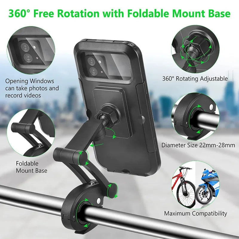 🚴‍♂️ Waterproof Bike & Motorcycle Phone Holder